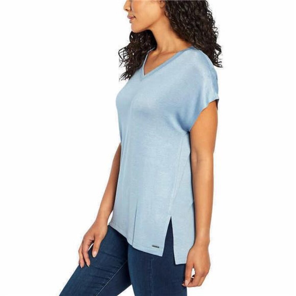 Orvis Womens V-Neck Tunic Top (Blue Sky, X-Small)